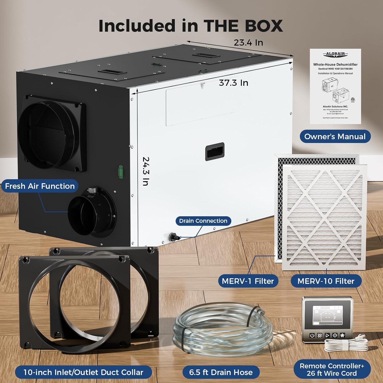 AlorAir® Sentinel WHD 150 Whole Home Dehumidifier - Image 10