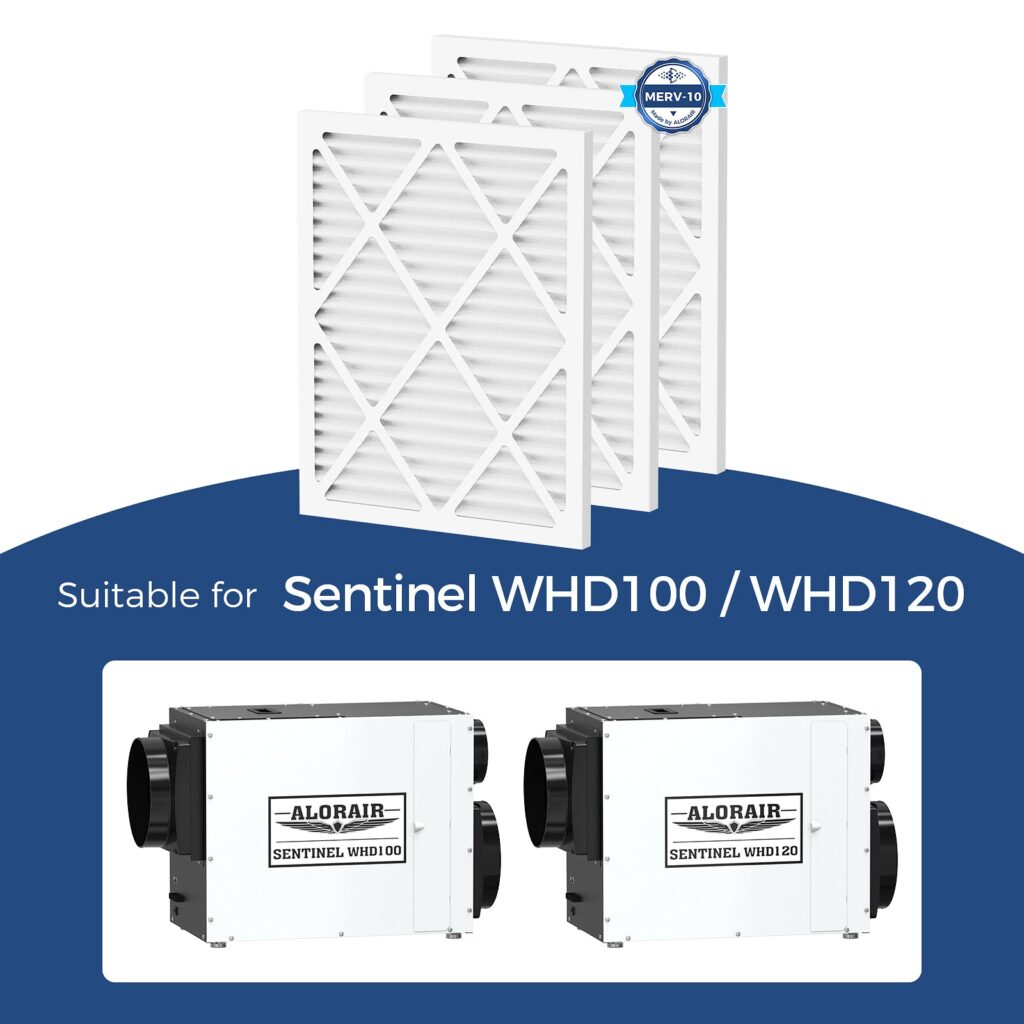 MERV-10 filter 3 pack for AlorAir Sentinel WHD100 and WHD120 whole house dehumidifier