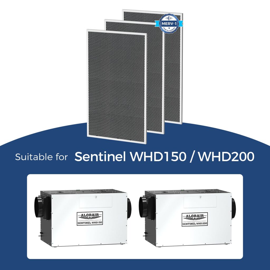 MERV-1 filter 3 pack for AlorAir Sentinel WHD150 and WHD200 whole house