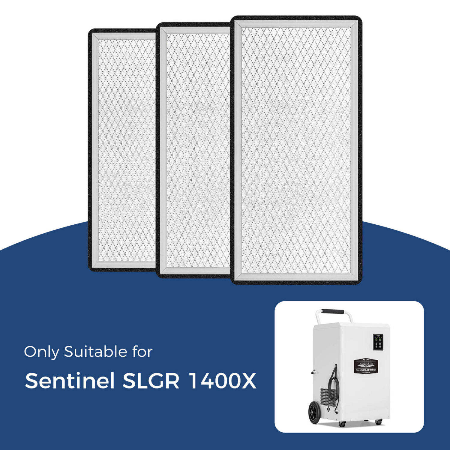 MERV-8 filter 3 pack for AlorAir SLGR 1400X commercial dehumidifier
