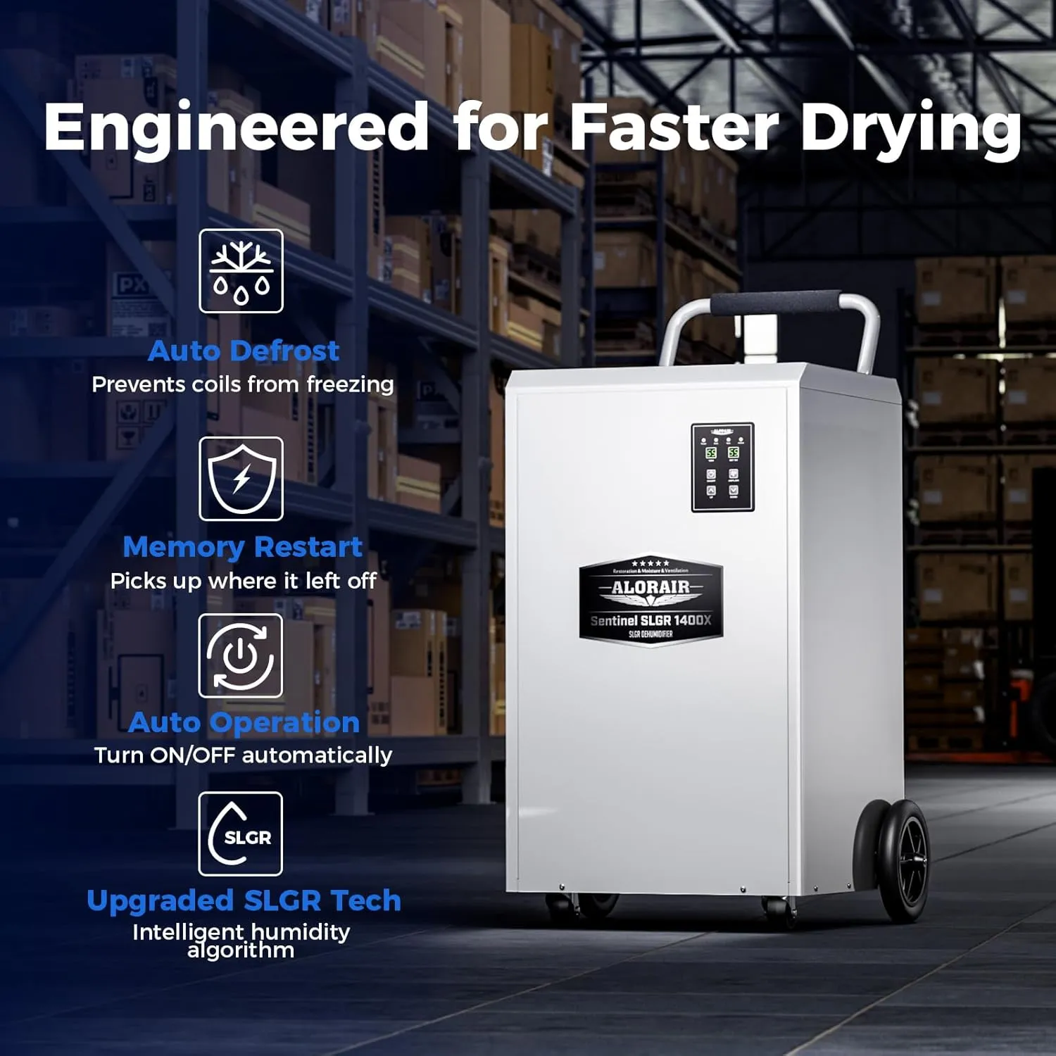 SLGR 1400X dehumidifier energy efficiency comparison chart